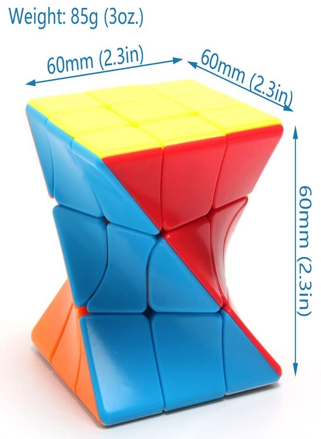 TANCH Twisty Speed Cube 3X3X3 Twisted Magic Cube Puzzle Toy Stickerless Colorful - Image 5